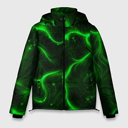 Куртка зимняя мужская Светящиеся волосяной узор, цвет: 3D-черный