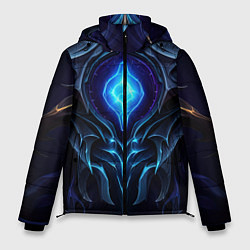 Куртка зимняя мужская Магическая синяя абстракция, цвет: 3D-красный