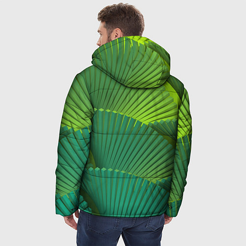 Мужская зимняя куртка Объемные веерные столбики / 3D-Светло-серый – фото 4
