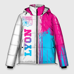 Куртка зимняя мужская Lyon neon gradient style по-вертикали, цвет: 3D-черный