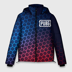 Куртка зимняя мужская PUBG неоновые соты, цвет: 3D-черный
