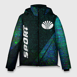 Куртка зимняя мужская Daewoo sport glitch blue, цвет: 3D-черный