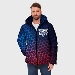 Куртка зимняя мужская GTA неоновые соты, цвет: 3D-черный — фото 2