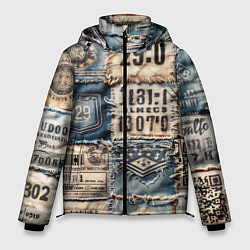 Куртка зимняя мужская Пэчворк Tokyo and US, цвет: 3D-светло-серый