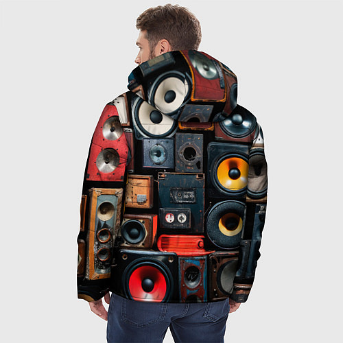 Мужская зимняя куртка Audio speaker / 3D-Красный – фото 4