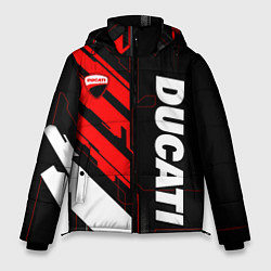 Мужская зимняя куртка Ducati - красный технологический