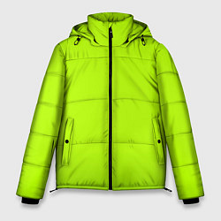Куртка зимняя мужская Яркий салатовый с лёгким затемнением, цвет: 3D-черный