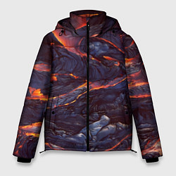 Куртка зимняя мужская Лавовые реки, цвет: 3D-красный