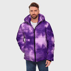 Куртка зимняя мужская Фиолетовый тайдай, цвет: 3D-светло-серый — фото 2