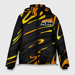 Куртка зимняя мужская KTM - orange liquid, цвет: 3D-черный
