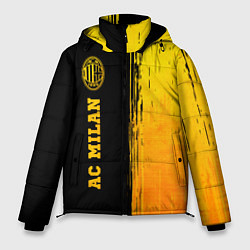 Мужская зимняя куртка AC Milan - gold gradient по-вертикали
