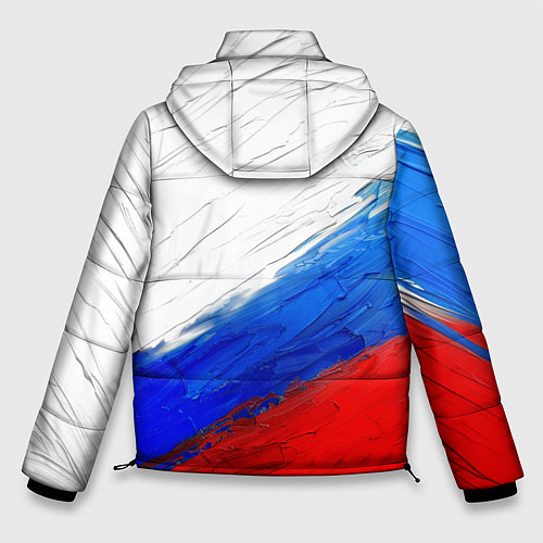 Мужская зимняя куртка Триколор красками / 3D-Светло-серый – фото 2