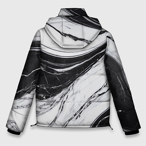 Мужская зимняя куртка Мрамор черно-белый / 3D-Светло-серый – фото 2
