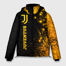 Мужская зимняя куртка Juventus - gold gradient по-вертикали