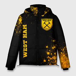 Куртка зимняя мужская West Ham - gold gradient вертикально, цвет: 3D-черный
