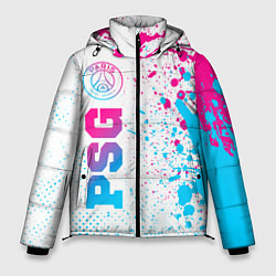 Мужская зимняя куртка PSG neon gradient style по-вертикали