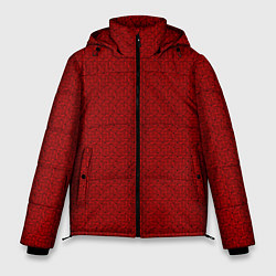 Куртка зимняя мужская Узор с изображением красных колец, цвет: 3D-светло-серый