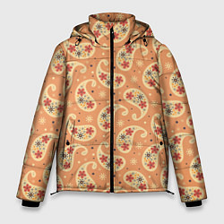 Куртка зимняя мужская Цветочный пейсли, цвет: 3D-светло-серый