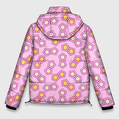 Мужская зимняя куртка Мозаика на розовом / 3D-Светло-серый – фото 2