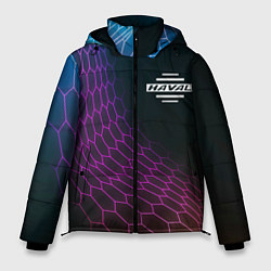 Куртка зимняя мужская Haval neon hexagon, цвет: 3D-черный