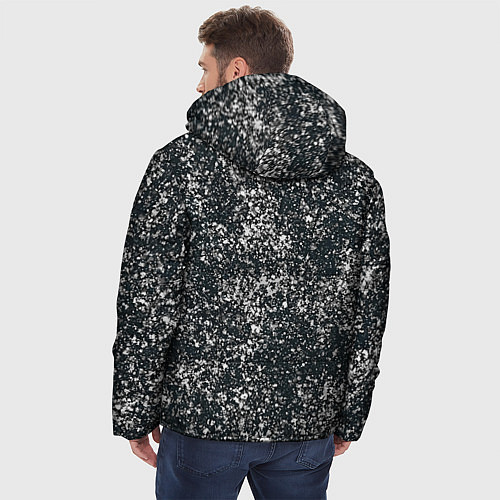 Мужская зимняя куртка Тёмный серо-зелёный текстура напыление / 3D-Светло-серый – фото 4
