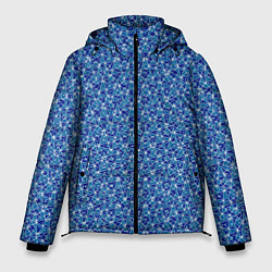 Куртка зимняя мужская Светлый синий в мелкий рисунок, цвет: 3D-светло-серый