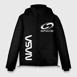 Куртка зимняя мужская Nasa space logo white, цвет: 3D-красный