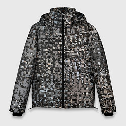 Куртка зимняя мужская Тёмный серо-коричневый текстурированный, цвет: 3D-черный