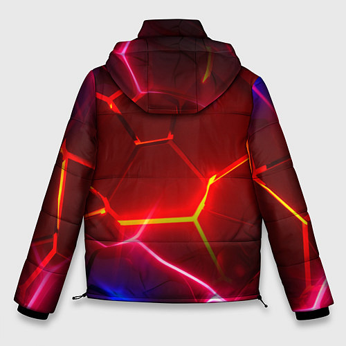 Мужская зимняя куртка Красные плиты с ярким светом / 3D-Светло-серый – фото 2