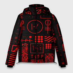 Куртка зимняя мужская Twenty one pilots pattern rock, цвет: 3D-черный