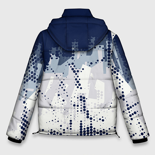 Мужская зимняя куртка Яркий абстрактный узор для спорта / 3D-Светло-серый – фото 2