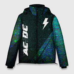 Куртка зимняя мужская AC DC glitch blue, цвет: 3D-черный