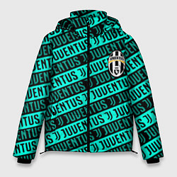 Куртка зимняя мужская Juventus pattern logo steel, цвет: 3D-черный