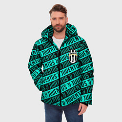 Куртка зимняя мужская Juventus pattern logo steel, цвет: 3D-светло-серый — фото 2