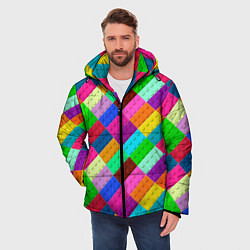 Куртка зимняя мужская Блоки цветового конструктора, цвет: 3D-черный — фото 2