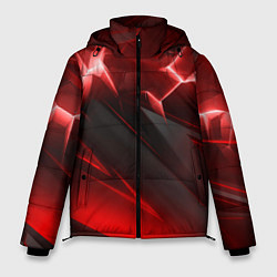 Мужская зимняя куртка Яркая красная объемная абстракция