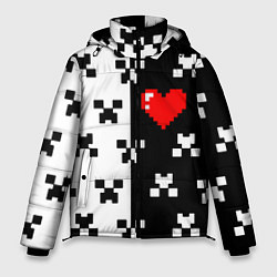 Куртка зимняя мужская Minecraft pattern love, цвет: 3D-светло-серый