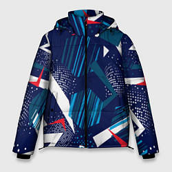 Куртка зимняя мужская Абстрактный фон с пятнистым узором, цвет: 3D-светло-серый