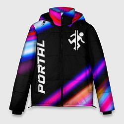 Куртка зимняя мужская Portal fast light neon stripes, цвет: 3D-черный