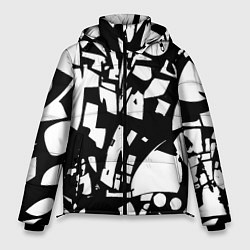 Куртка зимняя мужская Модная абстракция - нейроарт, цвет: 3D-черный