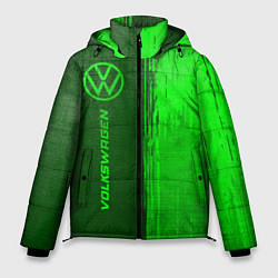 Куртка зимняя мужская Volkswagen - green gradient по-вертикали, цвет: 3D-черный