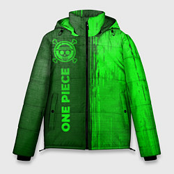 Куртка зимняя мужская One Piece - green gradient по-вертикали, цвет: 3D-черный