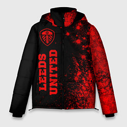 Куртка зимняя мужская Leeds United - red gradient по-вертикали, цвет: 3D-черный