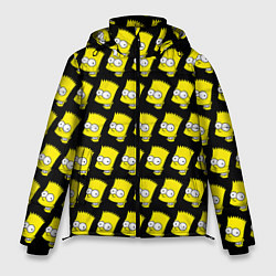 Куртка зимняя мужская Барт Симпсон: узор, цвет: 3D-красный