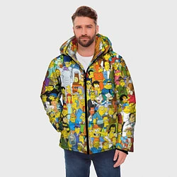 Куртка зимняя мужская Simpsons Stories, цвет: 3D-черный — фото 2