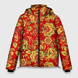 Куртка зимняя мужская Хохлома, цвет: 3D-черный