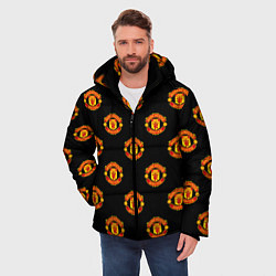 Куртка зимняя мужская Manchester United Pattern, цвет: 3D-черный — фото 2