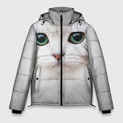 Куртка зимняя мужская Белый котик, цвет: 3D-черный