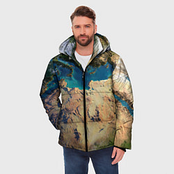 Куртка зимняя мужская Земля, цвет: 3D-черный — фото 2