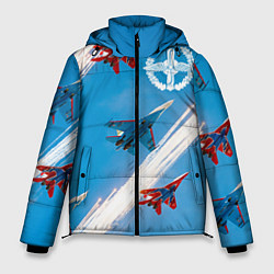 Куртка зимняя мужская Самолеты ВВС, цвет: 3D-светло-серый